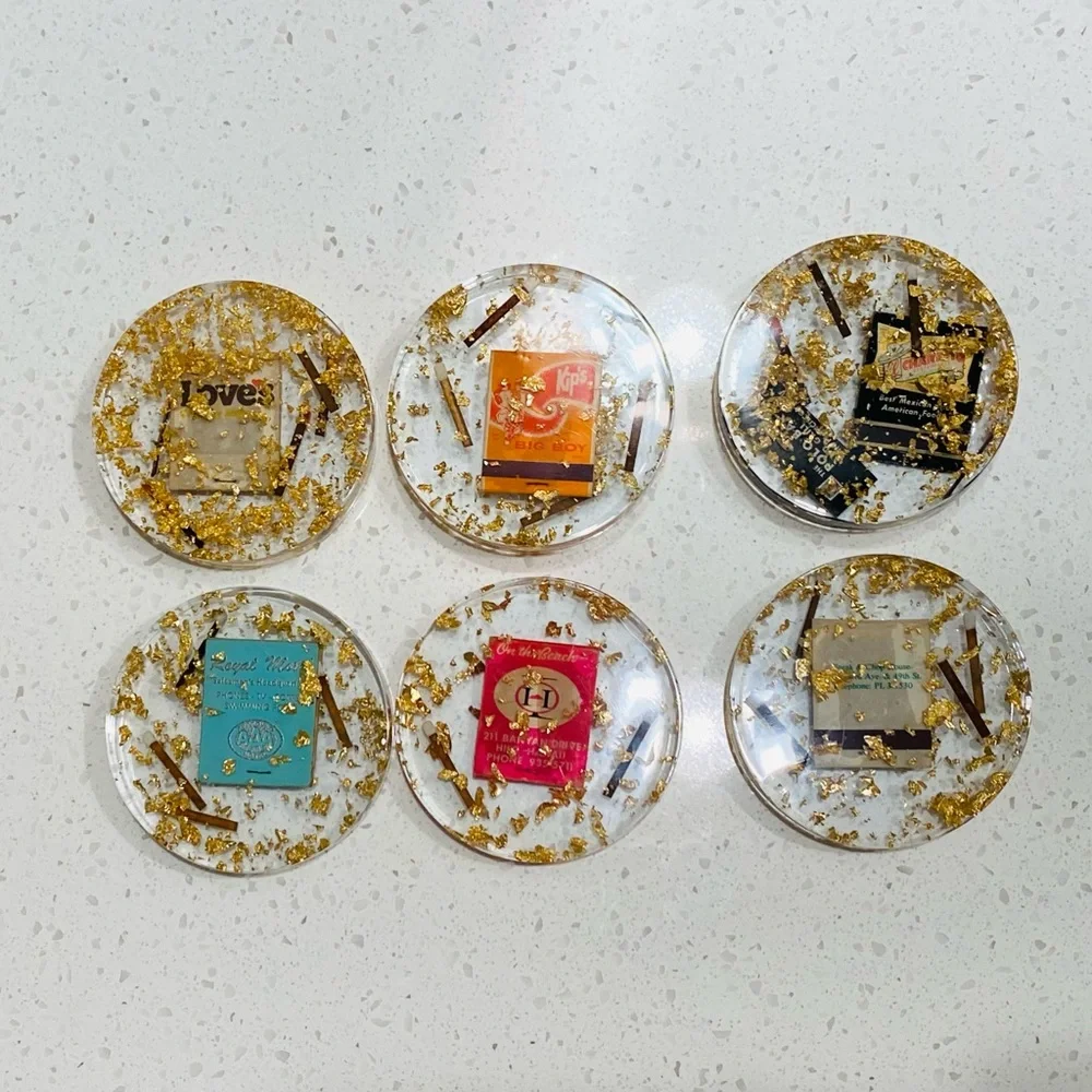 Matchbox Resin Coasters 🪩🎞️💌 - Picture 4 of 5